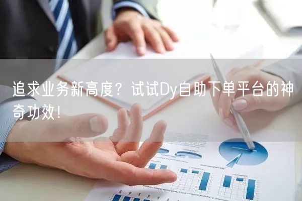 追求业务新高度？试试Dy自助下单平台的神奇功效！